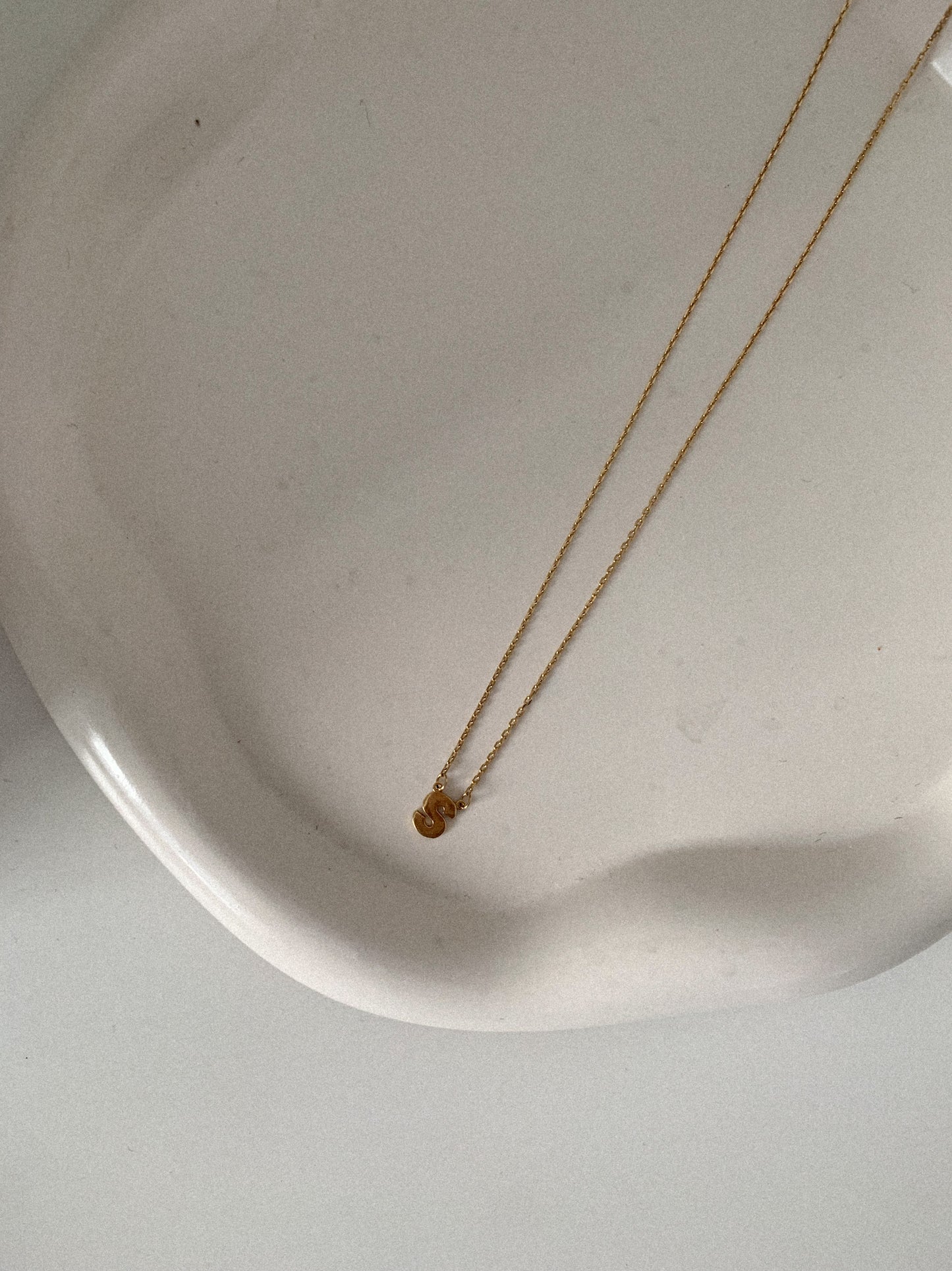 S Initial Necklace